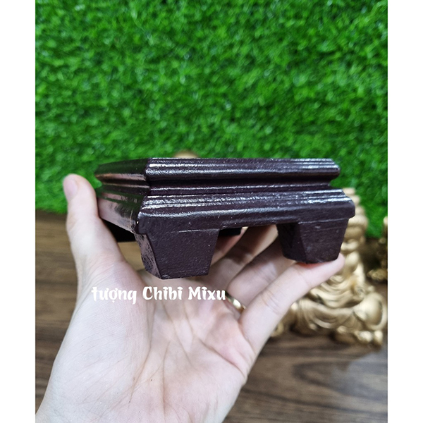 Chân đế vuông 8cm cao 4cm giả gỗ